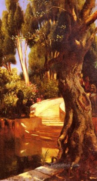 The Staircase Under The Trees Rudolf Ernst Oil Paintings
